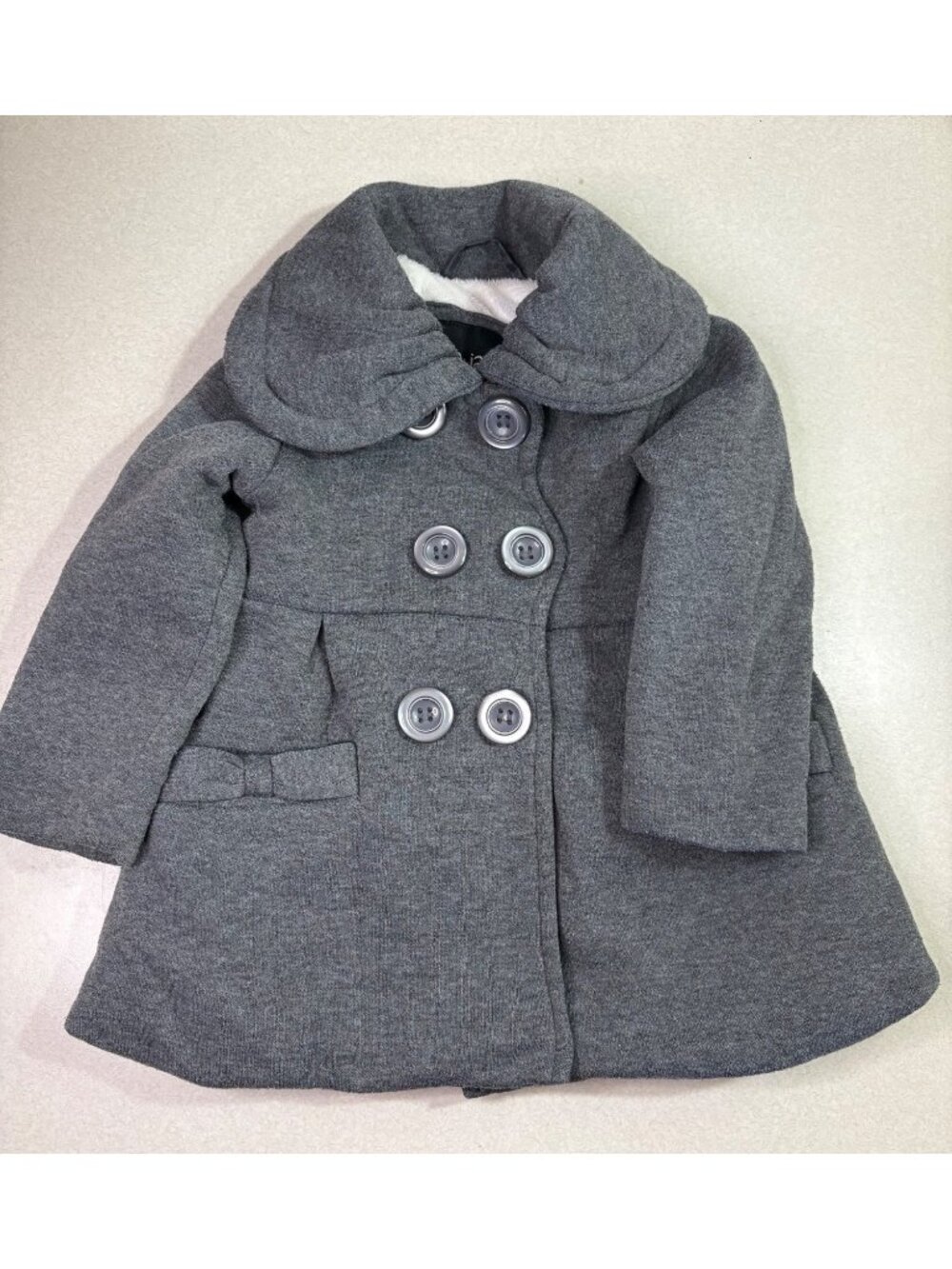 Me Jane Baby Toddler Girls Gray Pea Coat Jacket  Size 18 months